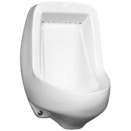 Mansfield Adam Wall Mounted Wash Down Urinal with Top Spud - Less Flushometer White