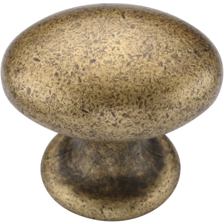 Manzoni 1-5/8 Inch Zamac Oval Cabinet Knob from the Classic European Renaissance Collection Distressed Brass