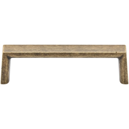 Manzoni Jena 3-3/4 Inch Center to Center Zamac Handle Cabinet Pull from the Classic European Renaissance, Modern Silk Touch Collection Distressed Brass