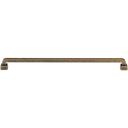 Manzoni Stilo 12-5/8 Inch Center to Center Zamac Handle Cabinet Pull from the Classic European Renaissance Collection Distressed Brass
