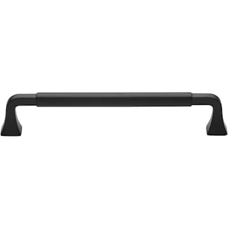 Manzoni Franklin 6-5/16 Inch Center to Center Zamac Handle Cabinet Pull from the Urban Modern Collection Flat Black