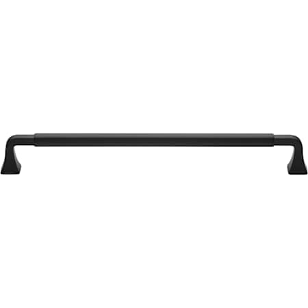 Manzoni Franklin 10-1/16 Inch Center to Center Zamac Handle Cabinet Pull from the Urban Modern Collection Flat Black