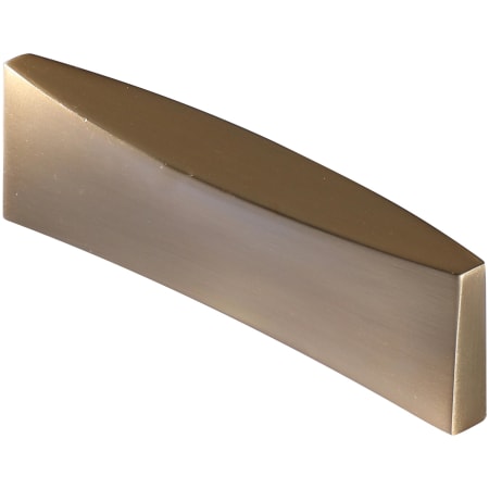 Manzoni Leaf 3-3/4 Inch Center to Center Zamac Rectangular Cabinet Pull from the Urban Modern Collection Satin Brass