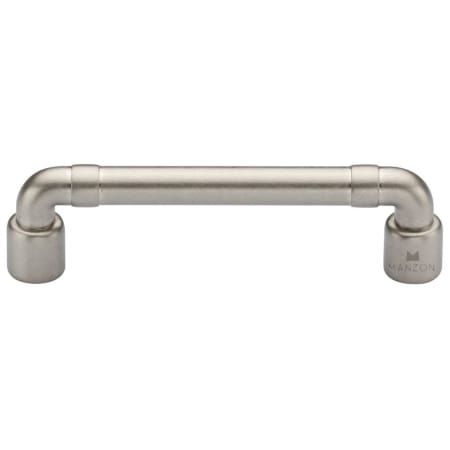 Manzoni Mystic 3-3/4" Center to Center Industrial Pipe Handle Cabinet Pull - Made in Italy Vintage Nickel