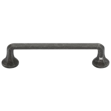 Manzoni Mystic 5-1/16" Center to Center Industrial Parisian Handle Cabinet Pull - Made in Italy Vintage Black Iron