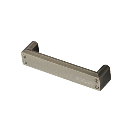 Manzoni Platform 5-1/16 Inch Center to Center Handle Cabinet Pull from the Industrial Collection Burnished Brass