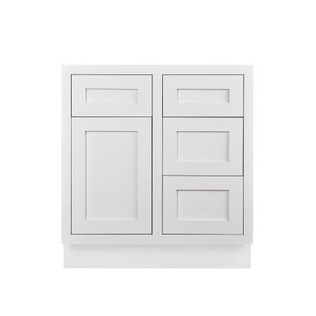 Maplevilles Cabinetry 30" Single Free Standing Vanity Cabinet Only - Less Vanity Top Snow White