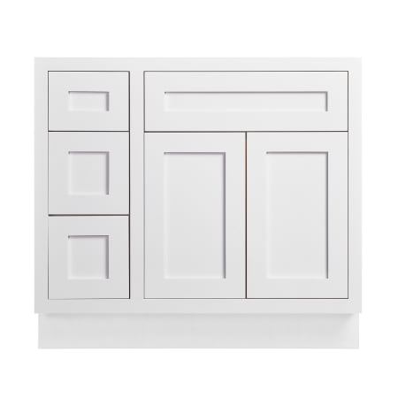 Maplevilles Cabinetry 36" Single Free Standing Vanity Cabinet Only - Less Vanity Top Snow White