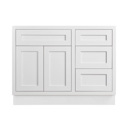 Maplevilles Cabinetry 42" Single Free Standing Vanity Cabinet Only - Less Vanity Top Snow White