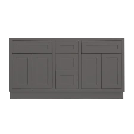 Maplevilles Cabinetry 60" Double Free Standing Vanity Cabinet Only - Less Vanity Top Dark Grey
