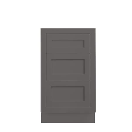 Maplevilles Cabinetry Ready to Assemble 18" Shaker Inset Drawer Base Vanity Cabinet Dark Grey