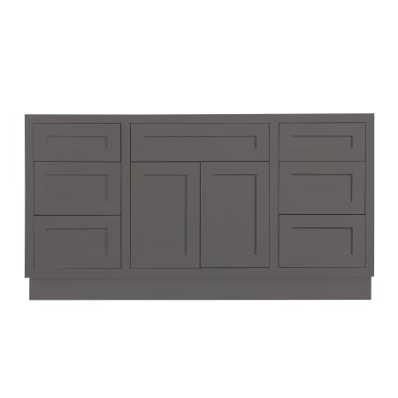 Maplevilles Cabinetry 60" Single Free Standing Vanity Cabinet Only - Less Vanity Top Dark Grey