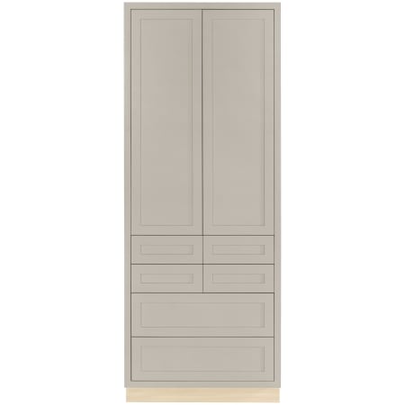 Maplevilles Cabinetry Inset 36" Wide x 93" Tall Double Door Tall or Pantry Cabinet with 6 Drawers Tuscan Grey