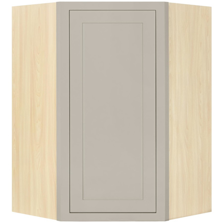 Maplevilles Cabinetry Inset 27" Wide x 39" Tall Single Door Corner Wall Cabinet Tuscan Grey