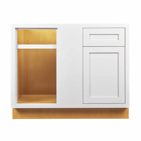 Maplevilles Cabinetry Inset 42" Wide x 35" Tall Single Door Blind Corner Cabinet with Single Drawer Snow White