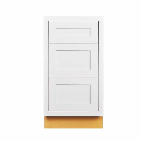 Maplevilles Cabinetry Inset 18" Wide x 35" Tall Base Cabinet with Triple Drawers Snow White