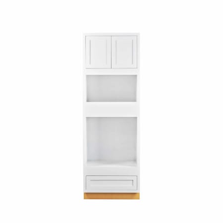 Maplevilles Cabinetry Inset 31" Wide x 93" Tall Double Door Tall or Pantry Double Oven Cabinet with Single Drawer Snow White