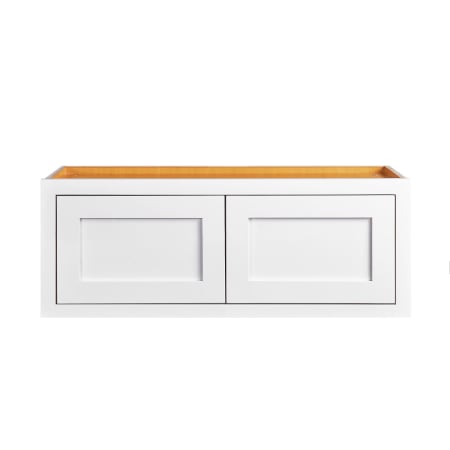 Maplevilles Cabinetry Inset 30" Wide x 12" Tall Double Door Wall Cabinet Snow White