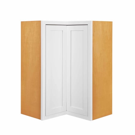 Maplevilles Cabinetry Inset 27" Wide x 39" Tall Single Door Corner Wall Cabinet Snow White