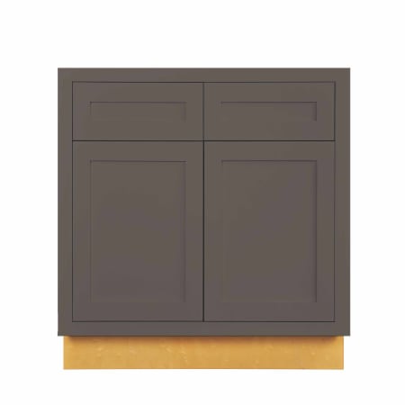 Maplevilles Cabinetry Inset 33" Wide x 35" Tall Double Door Base Cabinet with Double Drawers Dark Grey