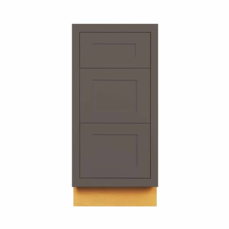 Maplevilles Cabinetry Inset 15" Wide x 35" Tall Base Cabinet with Triple Drawers Dark Grey