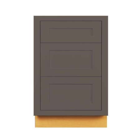 Maplevilles Cabinetry Inset 21" Wide x 35" Tall Base Cabinet with Triple Drawers Dark Grey