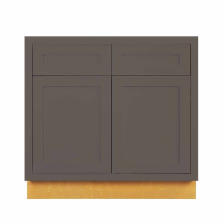 Maplevilles Cabinetry Inset 36" Wide x 35" Tall Double Door Base Cabinet Dark Grey