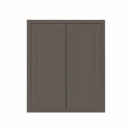 Maplevilles Cabinetry Inset 27" Wide x 30" Tall Double Door Wall Cabinet Dark Grey