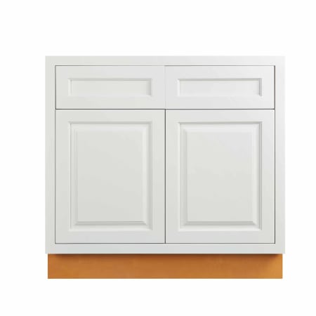 Maplevilles Cabinetry Inset 36" Wide x 35" Tall Double Door Base Cabinet with Double Drawers Vintage White