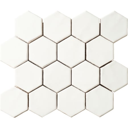 Marazzi Artistic Reflections 3" Hexagon Mosaic Tile, Ceramic Look Matte Finish - Sold by Sheet (1 SF per Sheet) Matte Arctic
