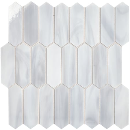 Marazzi Coastal Effects 1" x 4" Mosaic Tile, Glass Look Glossy Finish - Sold by Sheet (0.87 SF per Sheet) Pearl