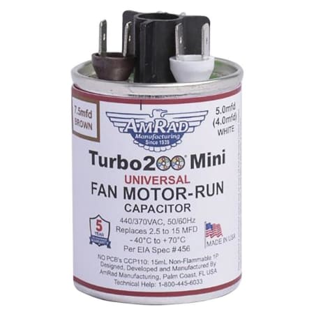 Mars Turbo 200&reg; Mini Universal Capacitor - 2.5-15 MFD - 440/370 Volt N/A