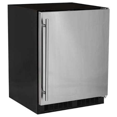 Marvel Low Profile 24 Inch Wide 4.9 Cu. Ft. Energy Star Certified Compact Freezerless Refrigerator Stainless Steel