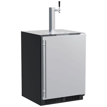 Marvel Classic 24 Inch Wide 5.7 Cu. Ft. Built-In / Free Standing Single Tap Kegerator Stainless Steel
