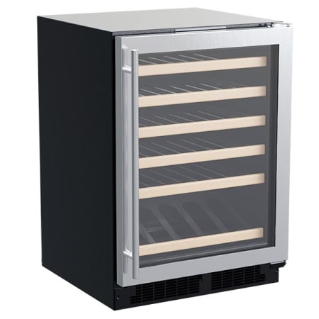 Marvel Classic 24 Inch Wide Built-In Wine Cooler with Vibration Neutralization System, Glass Door and Panel Ready Stainless Steel Framed Glass