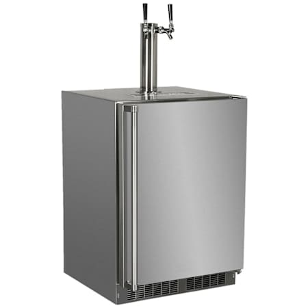 Marvel Outdoor 24 Inch Wide 5.7 Cu. Ft. Built-In / Free Standing Double Tap Kegerator Stainless Steel