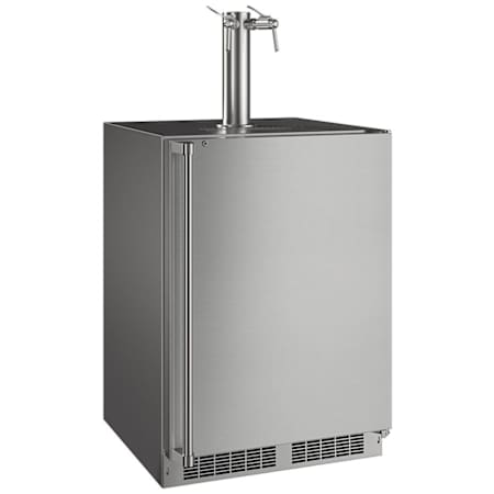 Marvel Outdoor 24 Inch Wide 5.7 Cu. Ft. Built-In / Free Standing Double Tap Wine Kegerator Stainless Steel