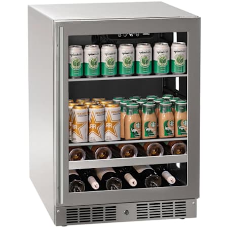 Marvel Essential 24 Inch Wide 9 Bottle Capacity and 154 Can Capacity Wine and Beverage Cooler Stainless Frame