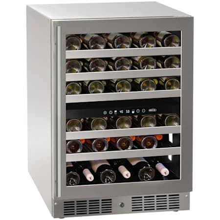 Marvel Essential 24 Inch Wide 46 Bottle Capacity Built-In Wine Cooler for Indoor and Outdoor Use Stainless Frame