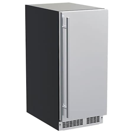Marvel 15" Nugget Ice Machine with Pump and Solid Reversible Door Stainless Steel