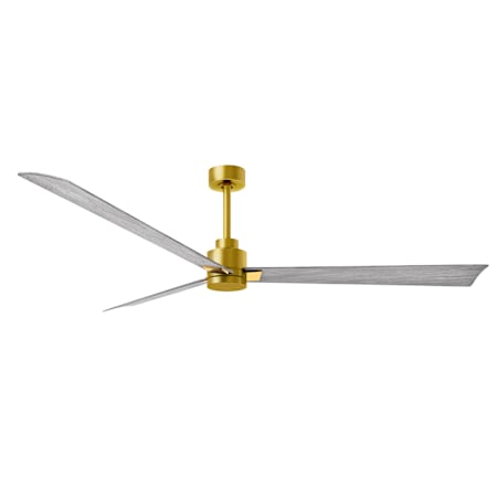 Matthews Fan Company Alessandra 72" 3 Blade Indoor / Outdoor Ceiling Fan Brushed Brass / Barnwood