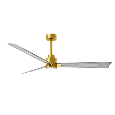 Matthews Fan Company Alessandra 56" 3 Blade Indoor Ceiling Fan Brushed Brass / Barnwood