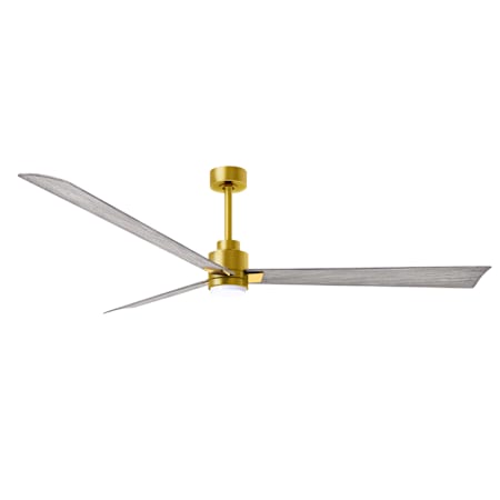 Matthews Fan Company Alessandra 72" 3 Blade Indoor Ceiling Fan Brushed Brass / Barnwood