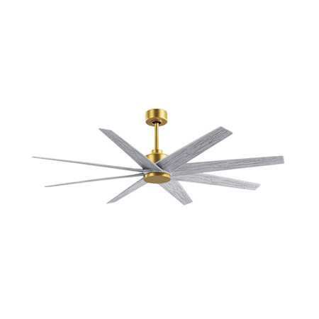Matthews Fan Company Ariella 64" 8 Blade Indoor / Outdoor Ceiling Fan Brushed Brass / Barn Wood Tone