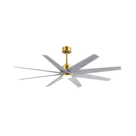 Matthews Fan Company Ariella-LK 64" 8 Blade Indoor / Outdoor Ceiling Fan Brushed Brass / Barn Wood Tone