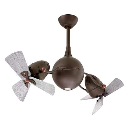 Matthews Fan Company Acqua 16" 6 Blade Indoor LED Ceiling Fan with Remote Control Textured Bronze / Barnwood