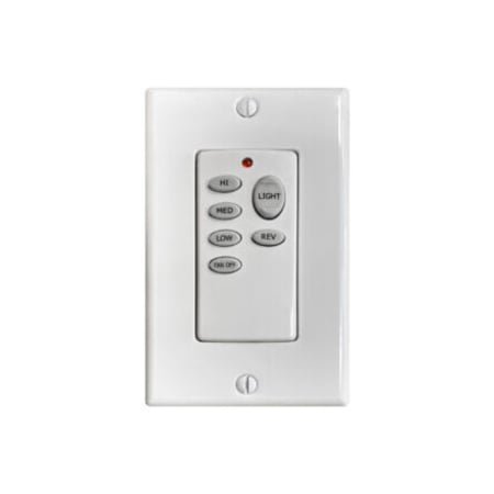 Matthews Fan Company AC Motor 2 Wire System with 3 Speed Control and LED On and Off Function White