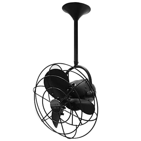 Matthews Fan Company Bianca Direcional 13" 3 Blade Indoor Ceiling Fan with Wall Control Black