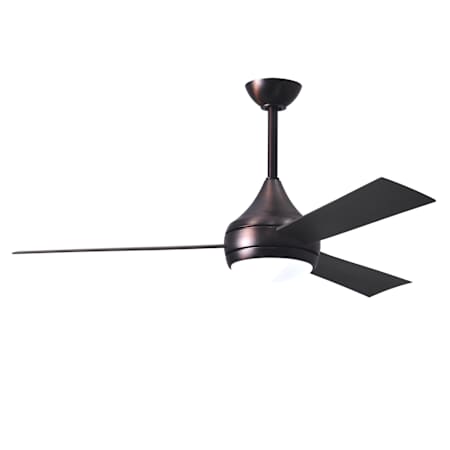Matthews Fan Company Donaire 52" 3 Blade Indoor / Outdoor LED Ceiling Fan Brushed Bronze