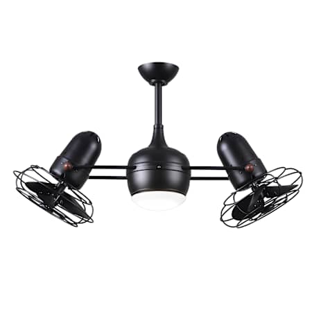 Matthews Fan Company Dagny 13" 6 Blade Indoor / Outdoor LED Ceiling Fan with Remote Control Matte Black